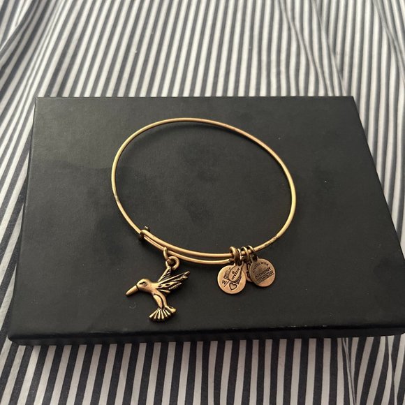 Alex and Ani Gold Hummingbird Bracelet - Picture 1 of 1